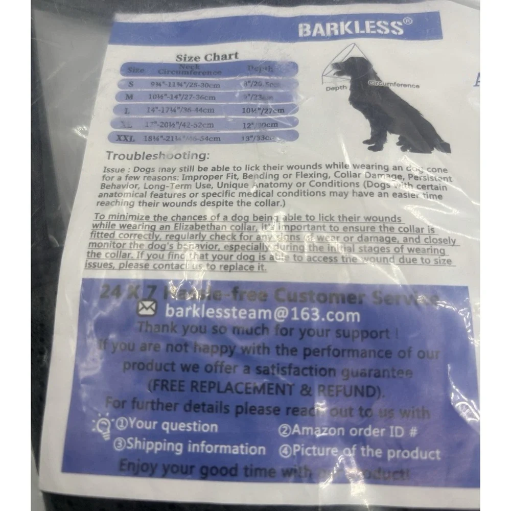 BARKLESS Adjustable Soft E-collars For‎ Dogs Alternative To Cones Of Shame